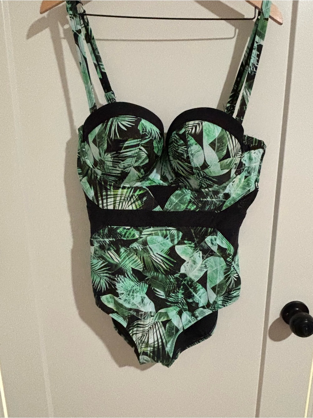 Torrid Retro Vixon Tropical One-Piece Swimsuit with Green Leaf Print